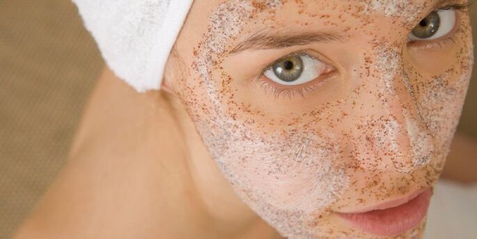 Facial exfoliating scrub